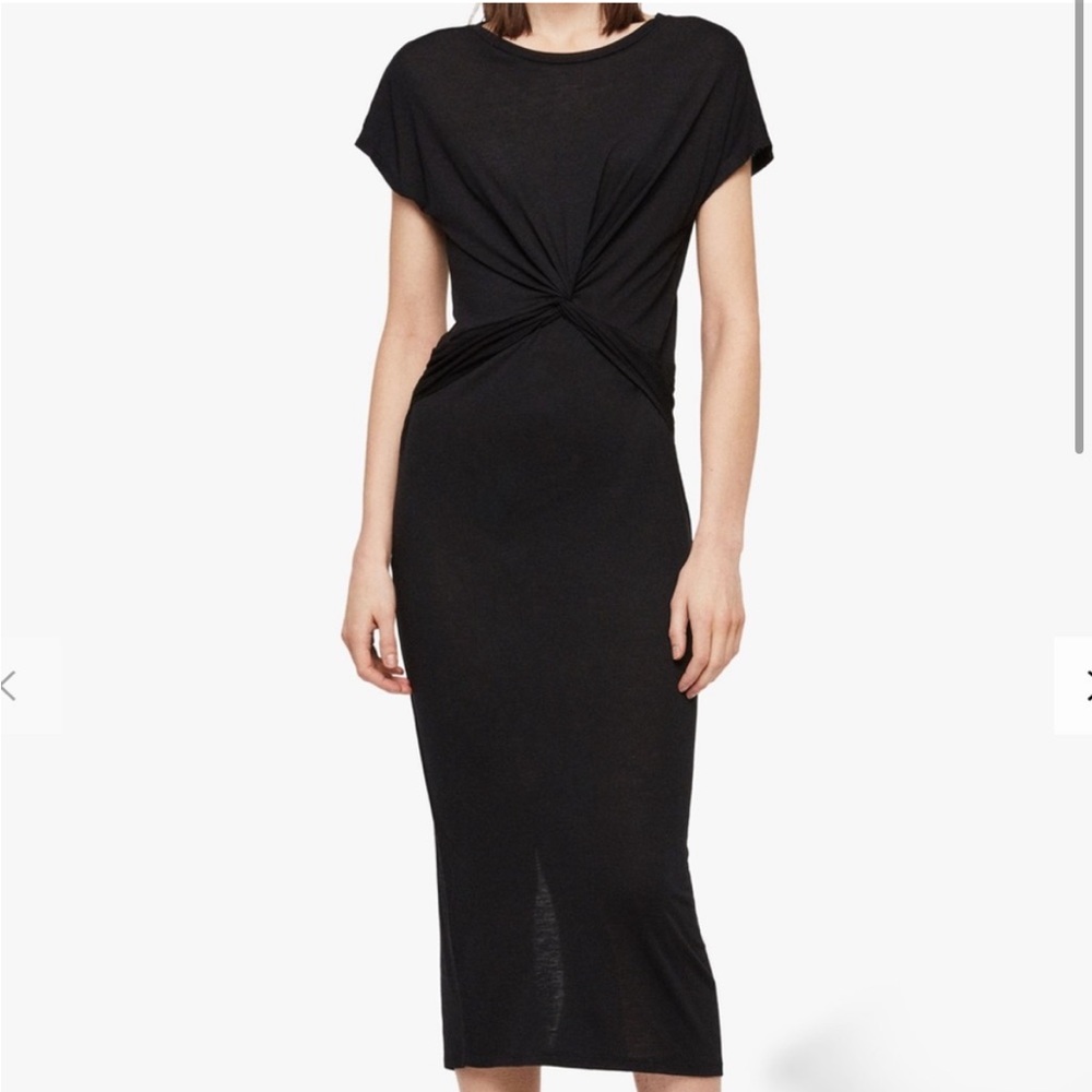 All saints black with shimmer Paloma dress XS